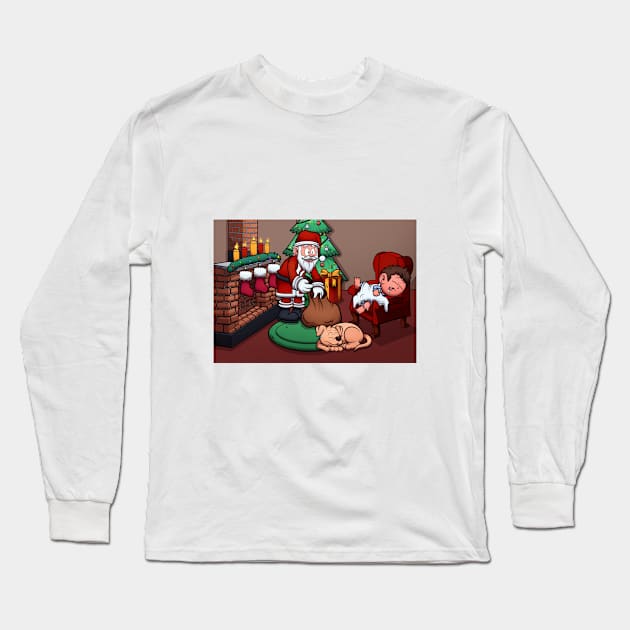 Christmas Eve Long Sleeve T-Shirt by TheMaskedTooner